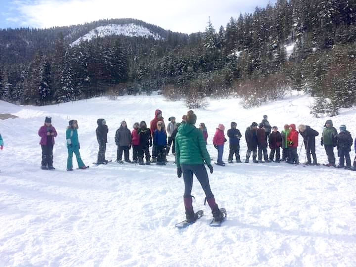 Library supports school snowshoe programs