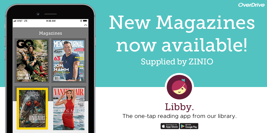Magazines Now Available On Overdrive and Libby