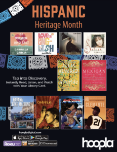 Book covers for Hispanic Heritage Month