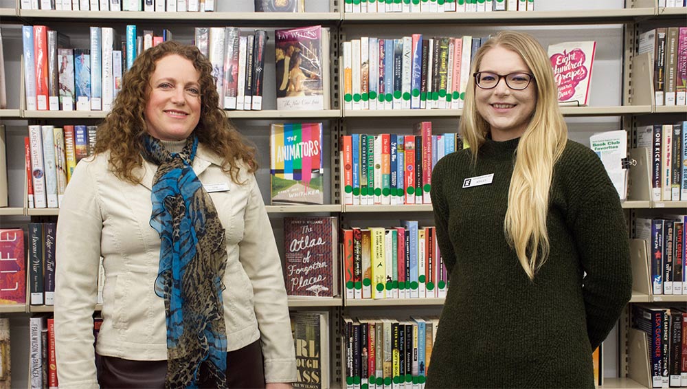 Librarians Schiree (Supervisor), Maureen, and Dottie